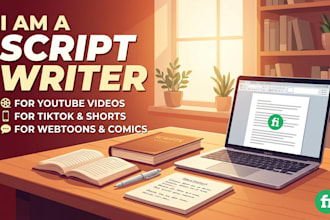 write webtoon script ,youtube and tiktok scripts