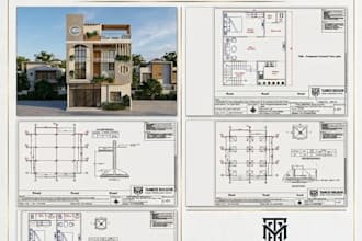 do professinal 2d floor plan, 3d elevation,  house designing