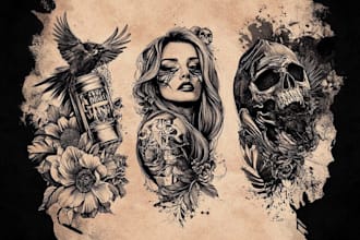 design a detailed artistic tattoo concept for your vision