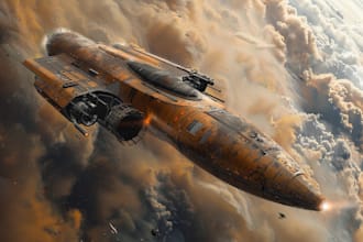draw high quality spaceship concept
