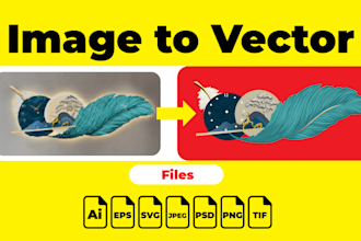 convert image to vector and redraw logo