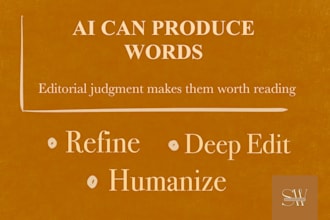 humanize, edit and rewrite ai content with editorial judgment