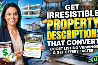 create the real estate property listing description