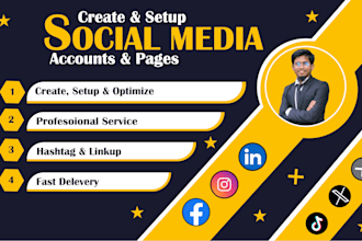 create and social media setup accounts for your business