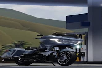 custom 3d racing bike,3d motorbike for fivem, futuristic bike,fender, cgi render