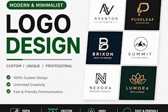 design a mordern minimalist bagde custom company brand fashion 3d logo redesign