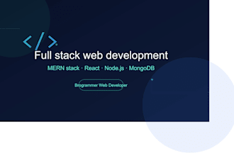 create custom full stack web app with react node mongodb