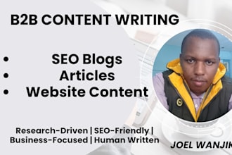 write SEO optimized b2b content, blogs, and website copy