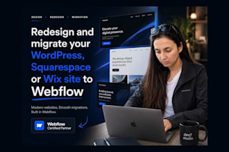 redesign and migrate your wordpress squarespace or wix site to webflow
