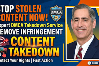 issue a dmca takedown notice to remove copyright infringement and stolen content