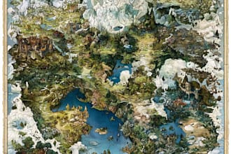 design a unique vector map, realistic or fantasy