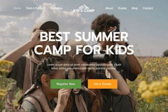 build wix summer camp website kids camp website stem camp website