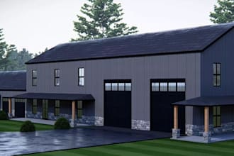 create barndominium, barn house and pole barn architectural plans