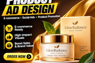 design professional product ads for ecommerce and social media