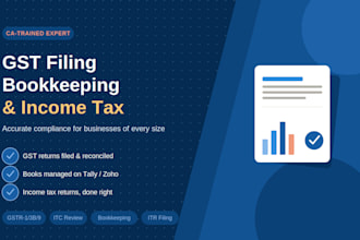 do gst filing, reconciliation, bookkeeping and income tax returns