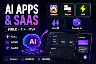 do ai app saas, debugging fix mvp, taskade retool volt base 44