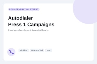 do autodialing system lead generation, interested people press 1
