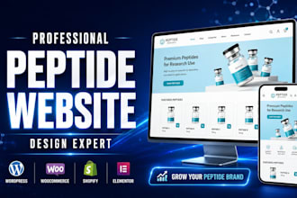 build woocommerce peptide website