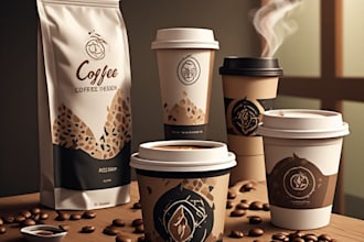 design premium coffee packaging, labels, and branding for your business
