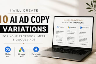 create 10 ai ad copy variations for your facebook meta google ads