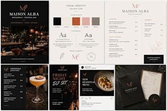 design a professional restaurant menu