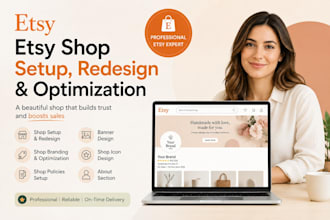 setup redesign and optimize your etsy shop with branding