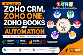 setup zoho crm zoho one zoho books and automation