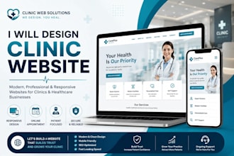 design a professional clinic, hospital or healthcare website