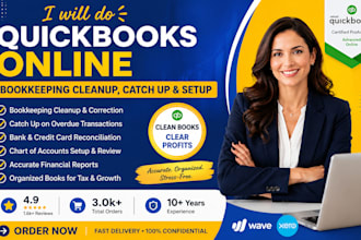 do quickbooks online bookkeeping cleanup catch up and setup