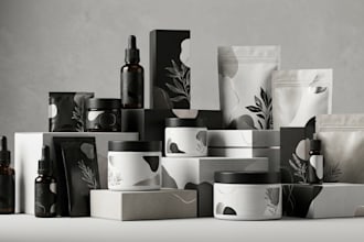 design supplement or hemp product packaging box and label