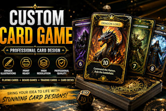 design custom card game and board game design