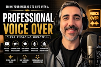 record a professional american male voice over