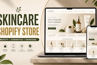 design skincare shopify store, skincare shopify website, shopify skincare store