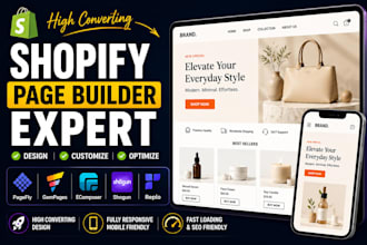 design or customize shopify pages with pagefly gempages and replo