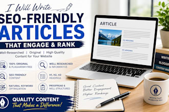 write SEO friendly, original articles for your website