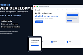 build a responsive modern front end website