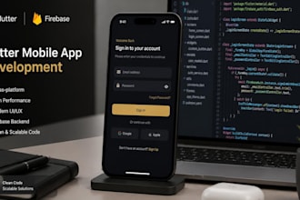 build your flutter app with firebase backend and authentication