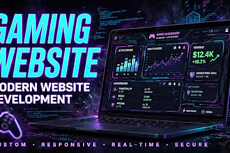 create modern website for gaming, crypto, and business