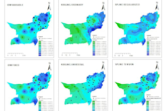 perform spatial interpolation kriging and heat mapping in qgis arcgis