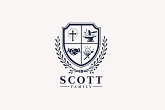 design unique family crest logo