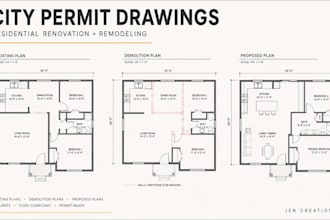 draw city permit drawings for residential renovation and remodeling