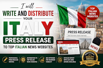 write and distribute your italy press release to top italian news websites