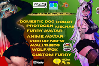 make anime vtuber model, 3d nsfw avatar, furry vrm model, obs studio streaming