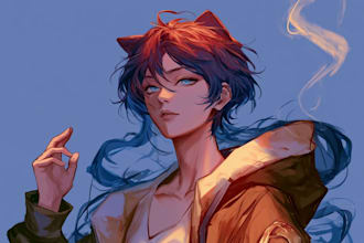 draw anime manga character portraits professionally