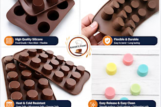 design plastic, silicone, rubber and chocolate molds