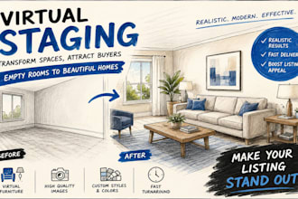 create professional virtual staging for real estate photos and listings