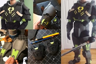 create custom cosplay armor props weapon pepakura eva foam 3d printable stl file