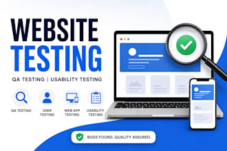do website testing QA testing usability testing and web app testing