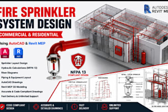 design commercial ohio mep design fire sprinkler system using autocad and revit