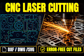 design dxf vector files for cnc laser cutting, plasma, and router